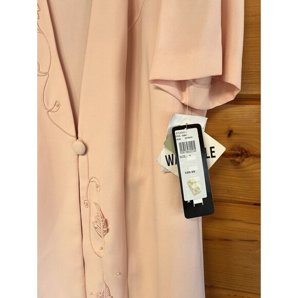 NWT Womens Studio 1 Pink Short Sleeve One Piece Blazer Dress Size 16W - Picture 4 of 7